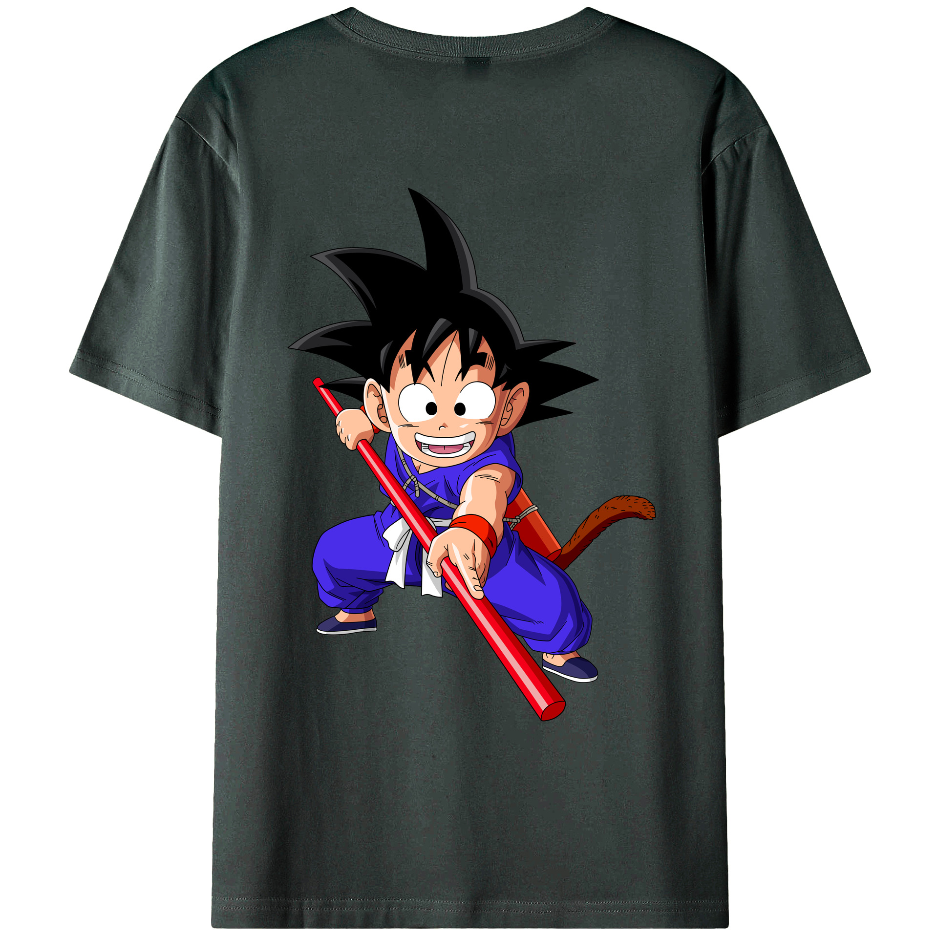 （画像用） ドラゴンボール 孫悟空（そん ごくう）Son Goku カカロット DRAGON BALL Kakarotto 綿100％ メンズ半袖Tシャツ（バックプリント） 通気性